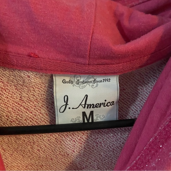 Hersheypark Kisses Pink Sparkle Hooded Sweatshirt Size Medium EUC - Picture 4 of 6